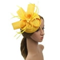 thumbnail image 1 of Douhoow Women Fascinator Flower Feather Hat Headband Wedding Party Mesh Headpiece, 1 of 1