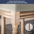 thumbnail image 5 of BELLEZE Farmhouse Dining Chairs Set of 4, Upholstered Chair Elegant Kitchen Chairs with Round Back and Solid Wood Legs, Accent Side Chairs for Kitchen/Living Room/Bedroom (Aubree - Beige), 5 of 7