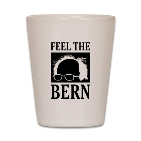 

CafePress - Feel The Bern [Hair] - White Shot Glass Unique and Funny Shot Glass