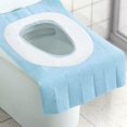 thumbnail image 2 of Paquete de 28 fundas desechables para asiento de inodoro, impermeables, 16.0 x 24.0 in, extragrandes, envueltas individualmente, protectores de asiento de inodoro, accesorios de viaje para adulto, 2 of 3