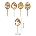 thumbnail image 3 of Ensemble de 4 Piquets de Jardin en Fer Forgé Décoratifs en Forme d'Œuf avec Finition Rouillée et Piquets de Sol pour Usage Extérieur, 3 of 6