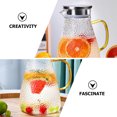 thumbnail image 4 of Mimosa Pitcher Glass Cold Water Jug with Lid 1 Gallon Iced Coffee Pitchers Decanter Desktop Accessories Tea Clear, 4 of 6