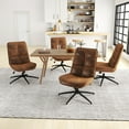 thumbnail image 3 of Homy Casa Dining Chair Adjustable Height Swivel Chair for Home Kitchen Dining Living Room Lounge, Suede Brown, 3 of 8