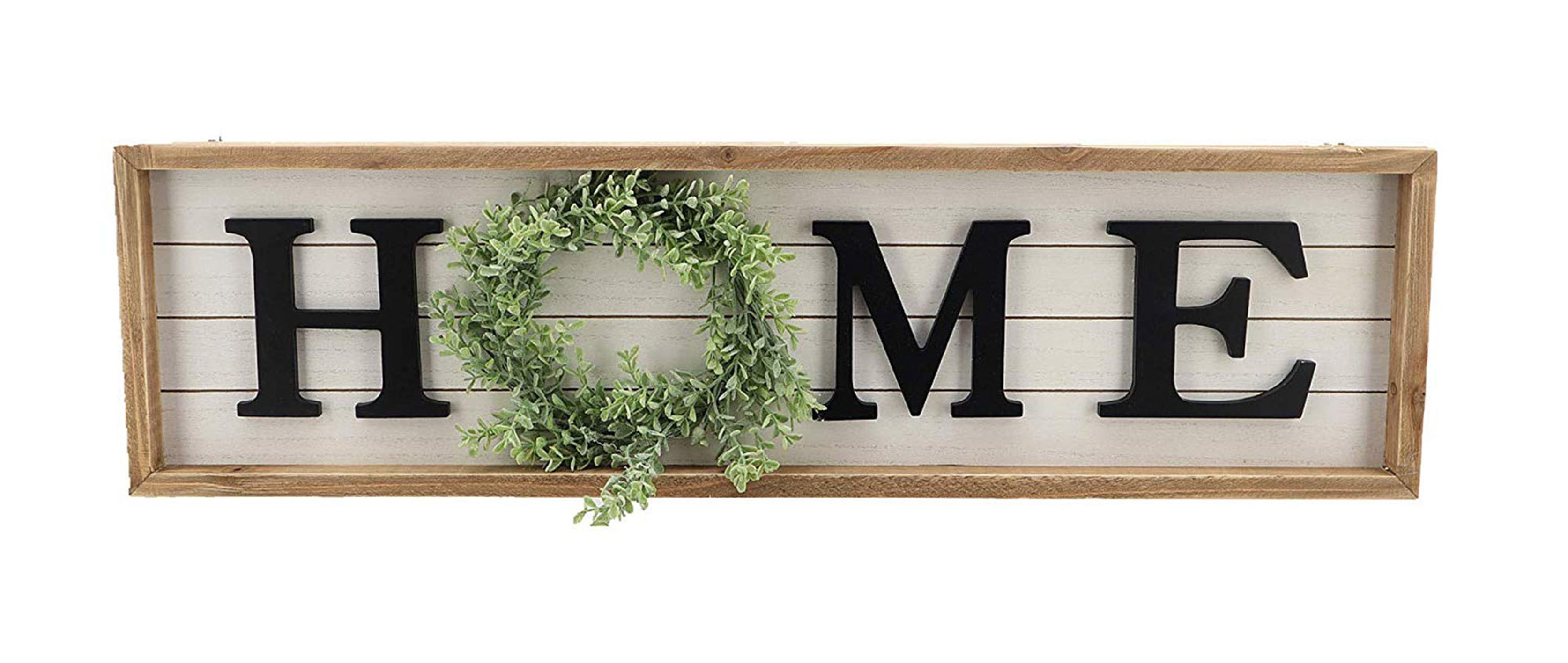 Paris Loft Wooden Framed Home Plaque with Green Wreath for The O