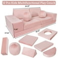 thumbnail image 2 of CazToi 12 Pcs Modular Kids Play Couch with 2 Balls and Tunnel Child Sectional Sofa for Playing, Sleeping & Creating, 2 of 7
