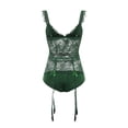 thumbnail image 4 of Bikini de traje de tres piezas con liga de encaje de lencería sexy con flores sólidas a la moda para mujer Fridja  nalpqowj48495, 4 of 7
