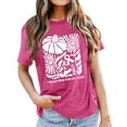 thumbnail image 3 of Trendfront Womens Pink Ribbon T Shirts Oversize Drop Shoulder Short Sleeve Loose Fit Tops Trendy Fashion Tee Cancer Awareness Outfits, 3 of 5