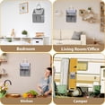 thumbnail image 3 of SWAEAZR 2 Pack Small Wall Hanging Organizer Bag, Hanging Storage Basket with Pockets, Wall Organizer Waterproof Bin for Kitchen, Bathroom, Bedroom, Office, Courtyard, RV Camper, 3 of 7