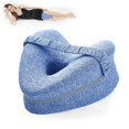 thumbnail image 1 of Orthopedic Heart Shape Sleeping Pillow for Legs Wedge Pillow with Knee Support Pads Sciatica Body Pillow, 1 of 5