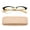 Black/Real Bamboo, variant on High Quality Fashion Reading Glasses for Men Retro Vintage Reading Glasses Horn Rimmed Half Frame Reading Glasses with Case