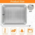 thumbnail image 2 of Air Fryer Tray for Dual Zone 360 Air Fryer Oven 25 QT Extra Large, 14''×12'' Stainless Steel Air Fryer Accessories Grill Pan Grill Plate Crisper Plate Replacement Parts Rack, 2 of 8