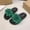 Green, variant on Women's Floral Decorated Peep Toe Flat Sandals, Lightweight Slip On Casual Slippers for Summer Vacation Green 36