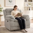 thumbnail image 4 of Roundhill Furniture Ardello Manual Recliner with Wide-Wale Corduroy Upholstery, Gray, 4 of 14