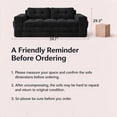 thumbnail image 4 of Convertible Loveseat Sleeper Sofa Bed, Lofka 59'' Folding Floor Sofa Bed with 2 Pillows & Pockets for Small Spaces, Corduroy Cloud Sofa for Apartment Living Room, Black, 4 of 14