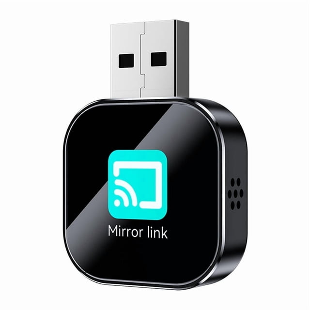 Adaptador CarPlay Mirror Link Android Auto 2 en 1 Bluetooth 5.0 con Conexión por Cable A CarPlay Inalámbrico USB Conectar y Usar Negro