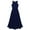 Navy Blue, variant on Jizyo Kids Girls Sleeveless Cutout Back Bridesmaid Dress Wedding Evening Party Prom Maxi Gown Halter Lace Chiffon Mint Green 6