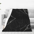 thumbnail image 1 of Balery Black Marble Texture Abstract Manta de Felpa Suave y Acogedora – Cobija de Franela Aterciopelada para Cama, Lavable y Cálida para Sofá, Mascotas, Transpirable-80"x60", 1 of 7