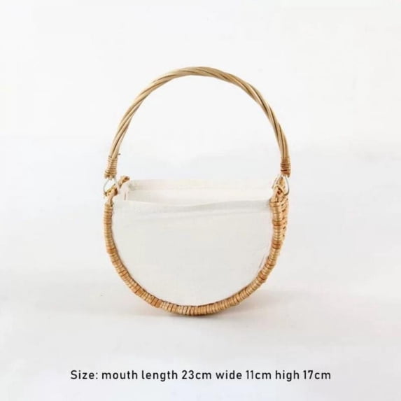 Portable Flower Basket Flower Basket Home Decor Hanging Storage Basket Portable Crescent Basket and Rose Packing Basket