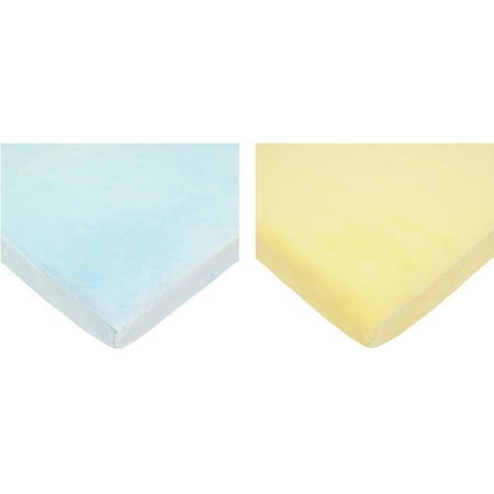 TL Care Heavenly Soft Chenille Cradle Sheet, Blue