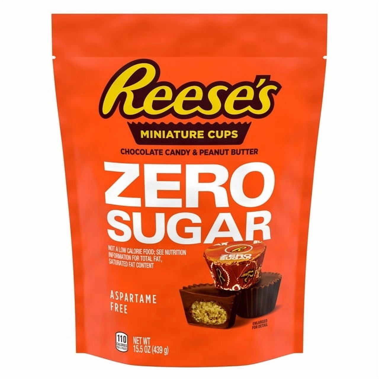 Reese’s Zero Sugar Miniatures Chocolate Peanut Butter Cups Candy Bag 15.5 oz with Olive Green Bowl by ValueNest