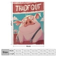 thumbnail image 4 of Patifu Cute Pig Blanket for Girl Boy I Just Really Like Pigs Throw Blanket Pig Stuff Super Soft Cozy Plush   Fuzzy Pink Pig Flannel Blankets for Couch Sofa Bed Gifts for Baby Kids Adult   40x50in, 4 of 6