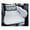 Gray, variant on Soft flocked air mattress, foldable and space-saving. Equipped with foot pump, repair kit and carry bag, great for travel, beach and outdoor activities.