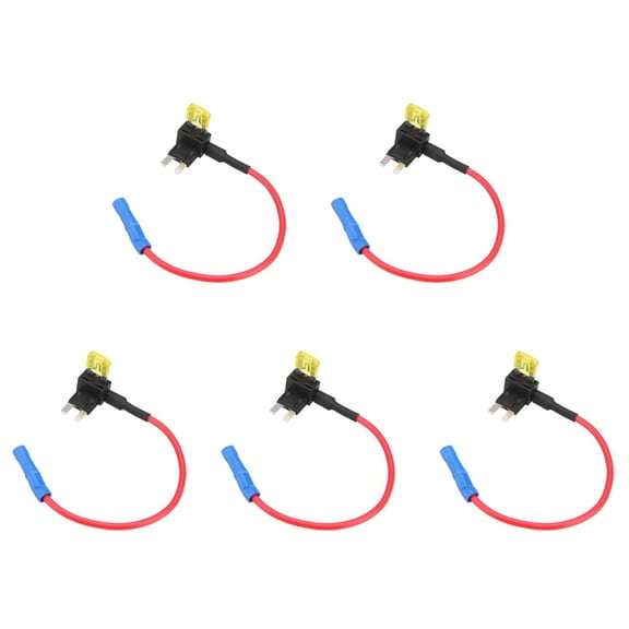 5X 2-Insert Blade Fuse Adapter Voltage Tap for Automotive Fuses ATT Mini Low Profile