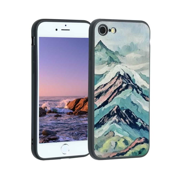 Mountains-232 Phone Case, Degined for iPhone 8 Case Men Women, Flexible Silicone Shockproof Case for iPhone 8