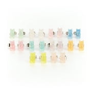 Claire's Girls Teen Pastel Gummy Bears Stud Earrings Set, No Gemstone, 10-Pack