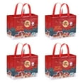 thumbnail image 1 of 4 bolsas de regalo de Navidad, bolsas de mano, multiusos, bolsas de envoltura, reutilizables, ligeras, bolsas portátiles de almacenamiento no tejidas Rojo, 1 of 8
