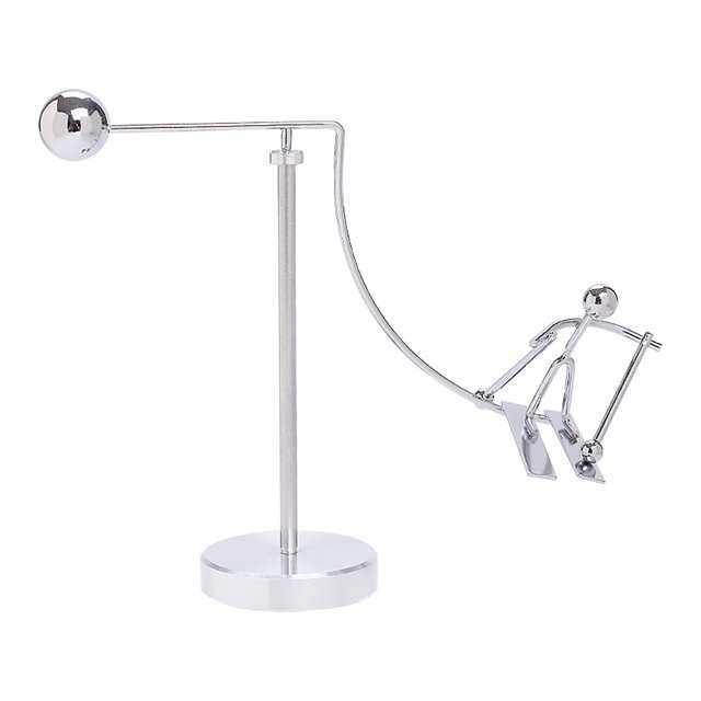 Figura De Hierro Escultura de equilibrio galvanizada, figura artística de hierro, decoración de escritorio de física, pieza de conversación Yulucky