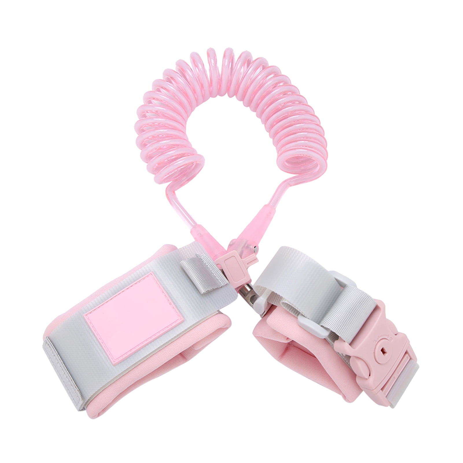 NFTIGB 2M Baby Kids Anti Lost Wrist Leash with Safety Key Lock Child Toddler Harness Wristband, Pink, Adjustable Straps, 78.7 inches / 200 cm Length, Essential Walking Travel Safety Helper