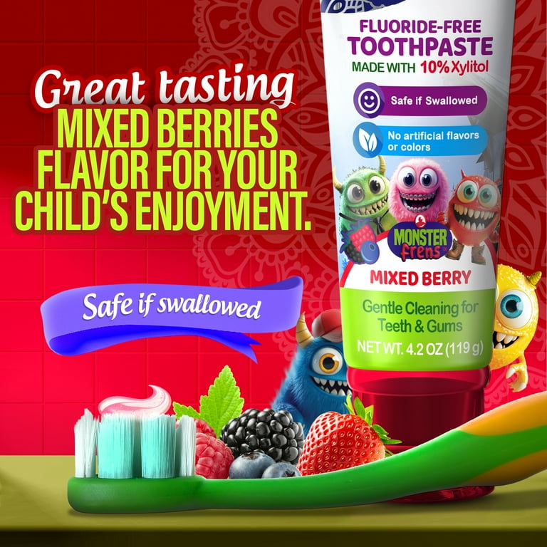 Gurunanda Kid's Toddler Toothpaste with Xylitol - Fluoride-Free