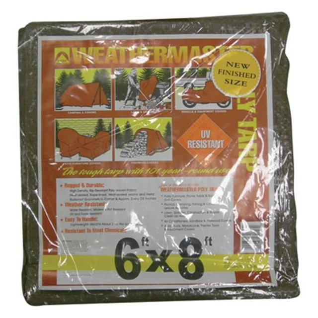 Dize Bâche Poly Marron - 6 x 8 Pi, Modèle No. BT0608