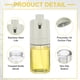 thumbnail image 3 of Rociador de aceite para cocinar, botella rociadora de aceite de oliva de 6.7 oz (200 ml), dispensador de aceite de vidrio con cepillo (redondo, plateado), 3 of 7