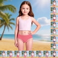 thumbnail image 5 of Bigetiay Girls Swim Bottom UPF 50+ Solid Color Girls Summer Swimwear, Size 7-8 Years, 5 of 6
