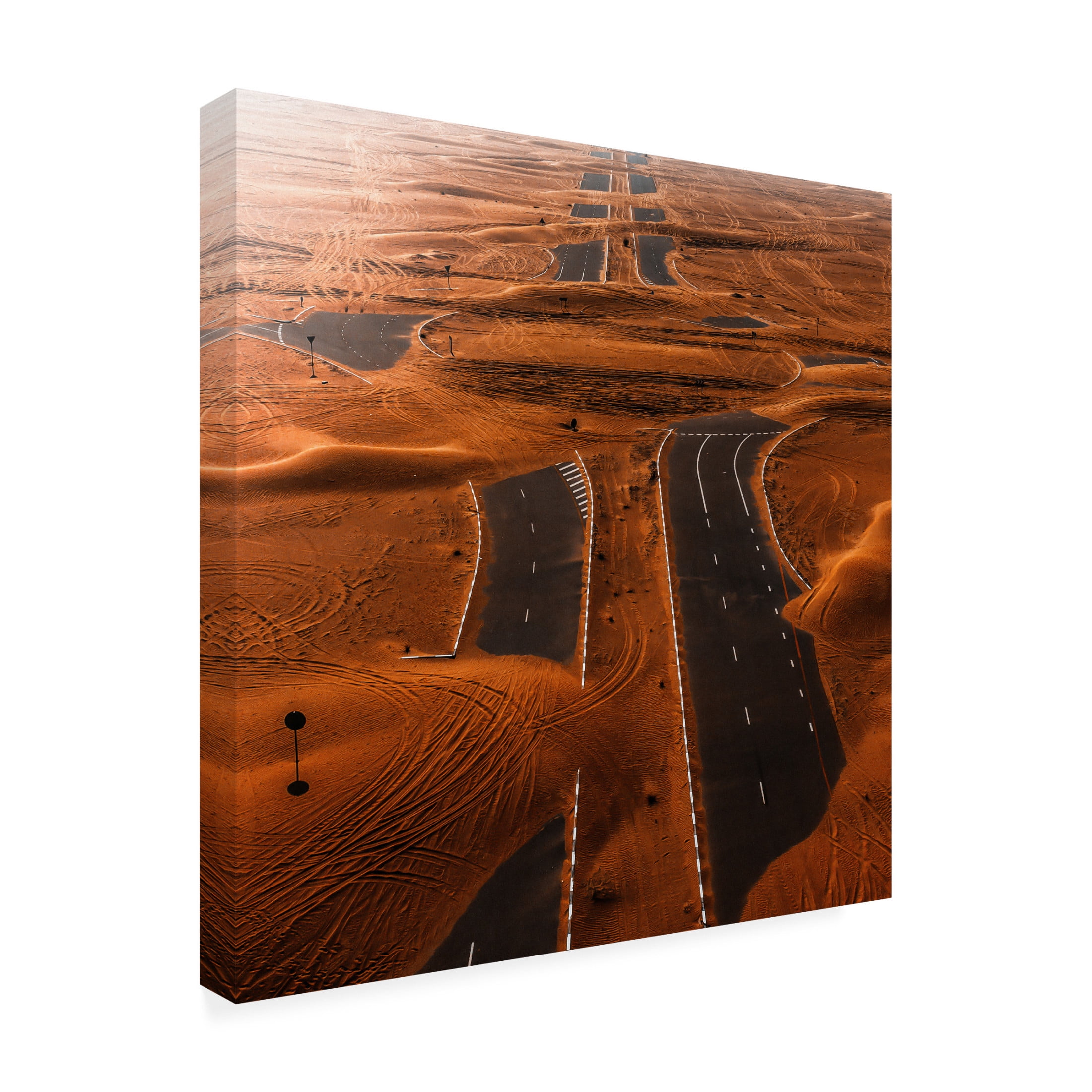 Canvas Wall Art - Carmine Chiriaco 'Dubai Desert' Wall Art for Living Room, Bedroom, or Office Décor by Trademark Fine Art - 18 x 18 Inches