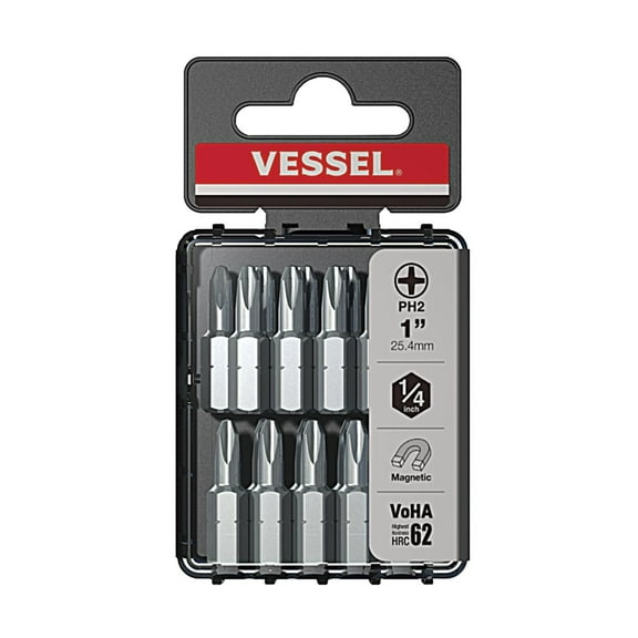 VESSEL DWPH2254P20T - DRYWALLER Insert Bit PH2x25.4 20PC. (Case) 1EA