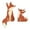 Left, variant on kowaku 2 Pieces Fox Door Toppers Door Corner Decor Adorable, Wall Decor Ornament for Hallway Entryway, Kids Room, Housewarming Gifts Left