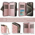 thumbnail image 4 of ETFAST Wallet Multi Card Zipper Leather Case For iPhone 15 Pro Max 15Plus 14ProMax 14Pro 14Plus 13ProMax 13Pro 13Mini 12 Pro Max 12Pro 11 Pro Max Xs Max XR 7 8 Plus Phone Case, 4 of 10