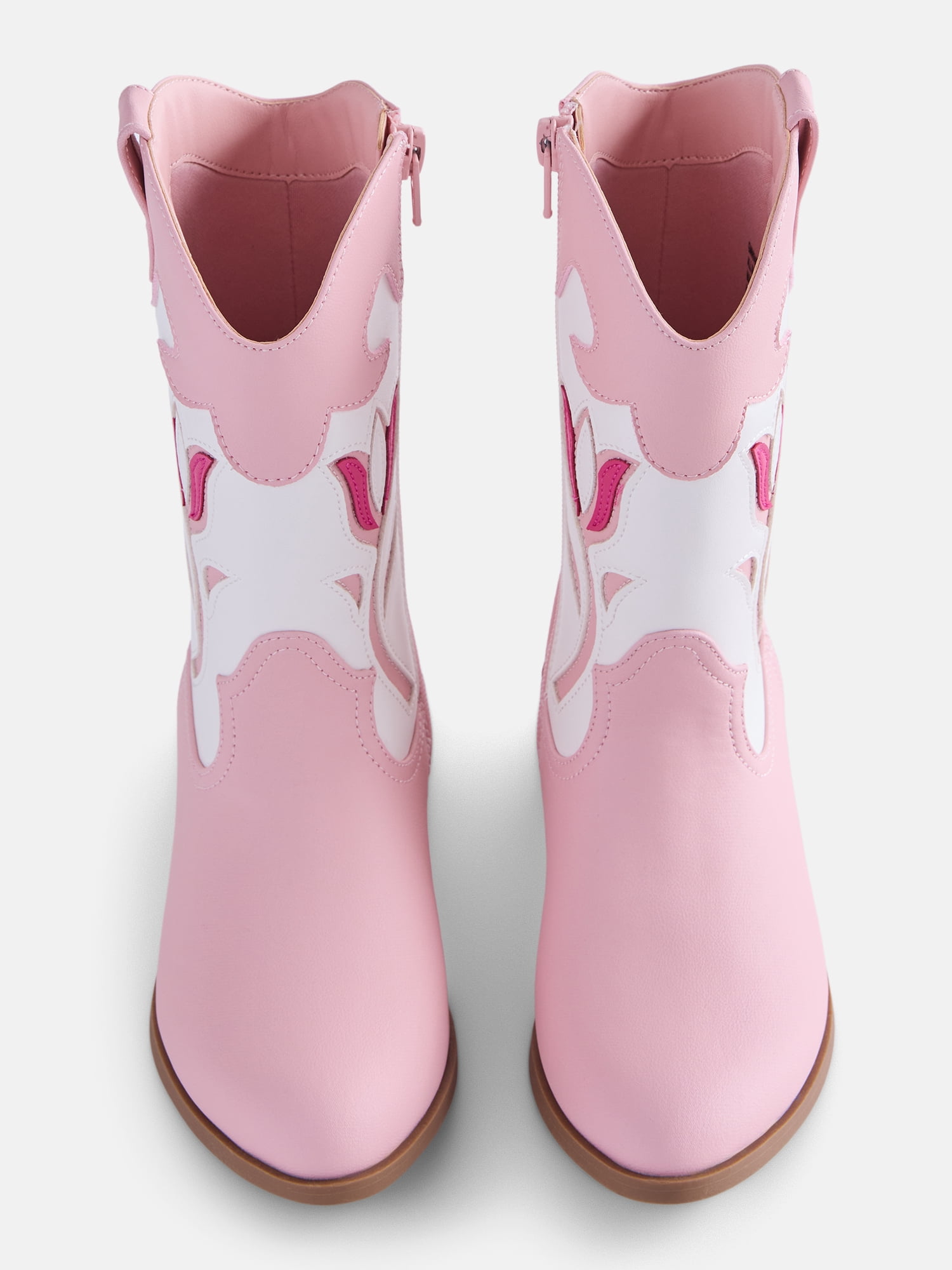 Wonder Nation Toddler, Little, & Big Girls Tulip Flower Cutout Western Boots