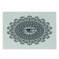 thumbnail image 1 of Occult Cutting Board, Vintage Symmetrical Circular Occult Pattern Knowledge of the Hidden Third Eye Providence, Decorative Tempered Glass Cutting and Serving Board, Small Size, Grey, by Ambesonne, 1 of 1