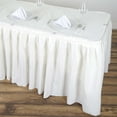 thumbnail image 2 of Efavormart 17ft Ivory Accordion Pleat Polyester Table Skirt for Kitchen Dining Catering Wedding Birthday Party Decorations Events, 2 of 5