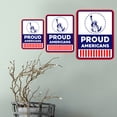 thumbnail image 2 of Portrait Round Plus Proud Americans Door or Wall Sign | Easy Installation | Patriotic Stars and Stripes USA Pride Sign -Small, 2 of 8