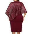 thumbnail image 3 of SCSAlgin Womens Plus Size Sequin Party Dress 2 Piece Cocktail Formal Dress with Jacket Mother of The Bride Dress Sets, 3 of 3