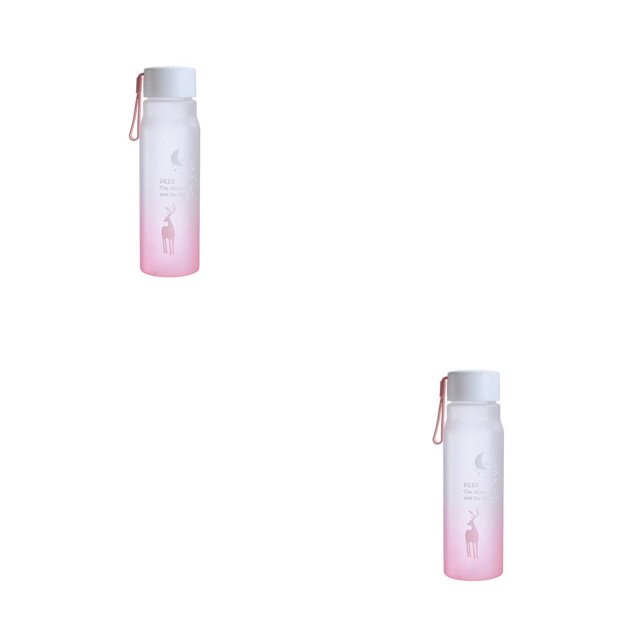 Advancent Botella de agua 500ml portátil a prueba de fugas helado deporte jugo beber plástico al aire libre Fitness senderismo bebida rosa Type2 NO2 Advancent CBP227514