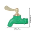 thumbnail image 2 of GOOHOCHY 3Pcs Bath Taps Green Copper Faucet with Temperature Adjustment for Bathroom, 2 of 8