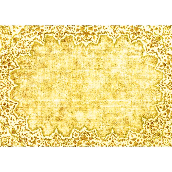 Ahgly Company Indoor Rectangle Abstract Yellow Modern Area Rugs, 7' x 9'