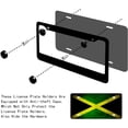 thumbnail image 4 of Jamaica License Plate Cover Scrawl Flag Yellow Black Green Cover with Screw Cap, 4 of 4