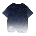 thumbnail image 5 of Summer 2025 Gradient Color Tee Shirts for Children 3-14 Years Short Sleeve Round Neck Casual T Shirts Soft Comfy TopsMulticolor,4-5 Years, 5 of 5